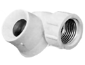 Counter-flow Up-spray-Down-spray Nozzle. ABS Plastics 3/4" FPT Connection Orifice sizes: 3/4"
